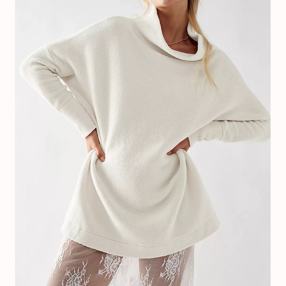 Free People Ottoman Slouchy Tunic White Size Medium